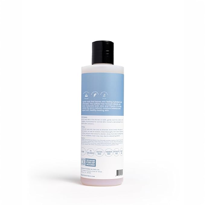 Her Fantasy Box | Dr. Hydration Moisturizing Body Wash – Ultra-Hydrating Cleanser with Hyaluronic Acid & Aloe, Gentle Daily Wash for Soft, Smooth-Feeling Skin, Vegan & pH Balanced (8 oz)
