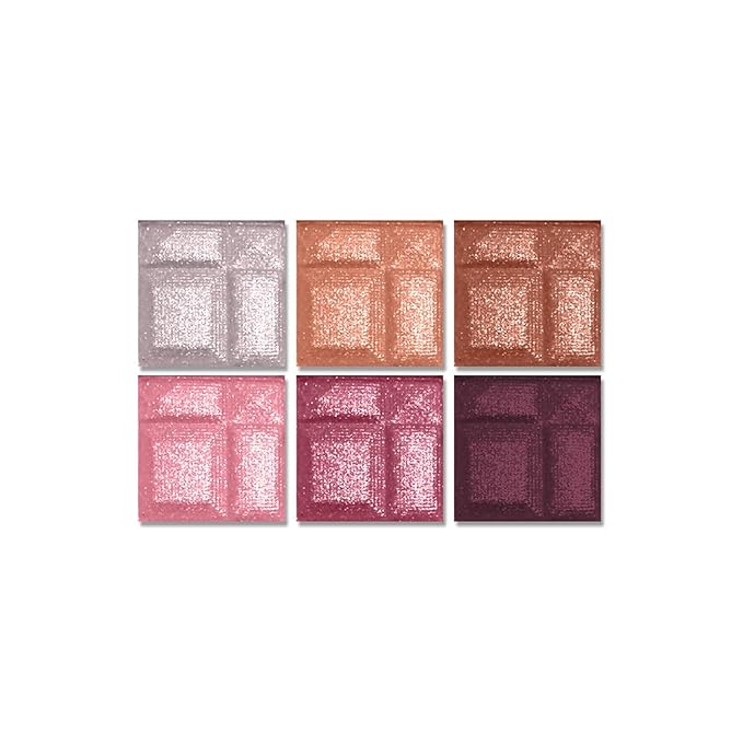 L.A. COLORS 6 Color Eyeshadow, Delicate CES463 (Pack of 2)