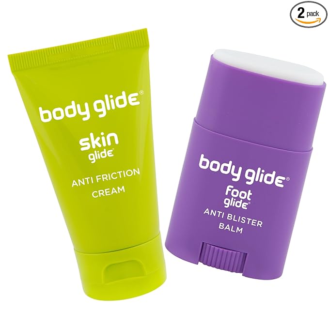 Body Glide Skin Glide & Foot Glide Gift Set | Blister Protection and Anti Chafing Cream | Complete Skin Protection for Sports, Play & Everyday | 1.6oz Skin Glide & 0.8oz Foot Glide