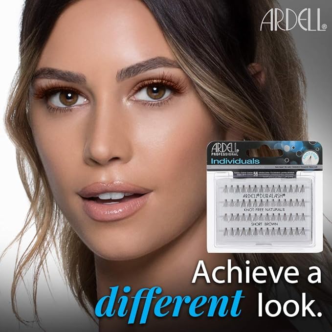 Ardell Individual Lashes, Lash Extensions - Short, Brown, Natural Look DIY Lash Clusters, Easy Application for Cluster Eyelash Extension Effect, 4 Pack