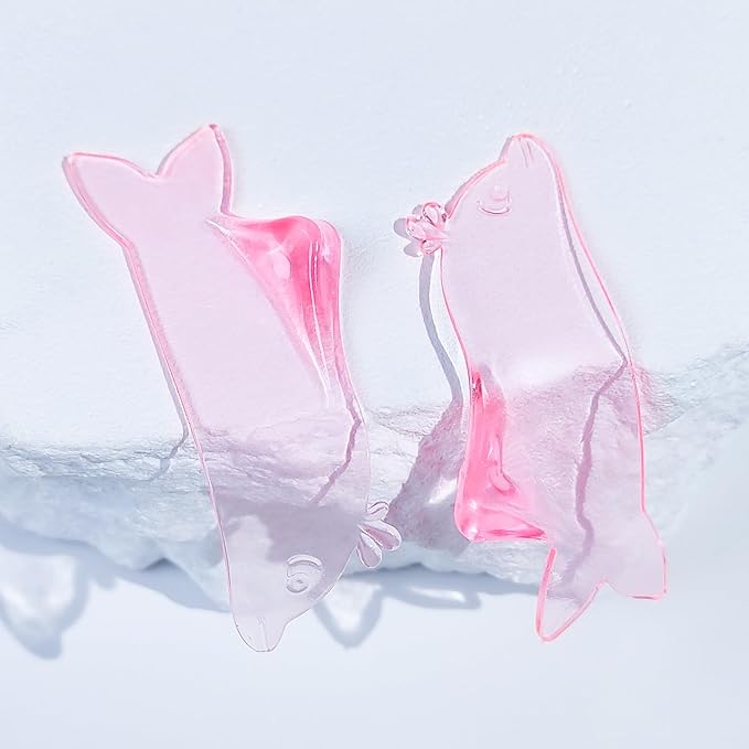 Libeauty Flat Lash Lift Shields, Ultra Thin Korean Flat Shields for Step 1 Perm/Lift, Flexible Use as Eye Patches or Lift Ribbon, Dolphin-Shaped Design for Easy Pick Up