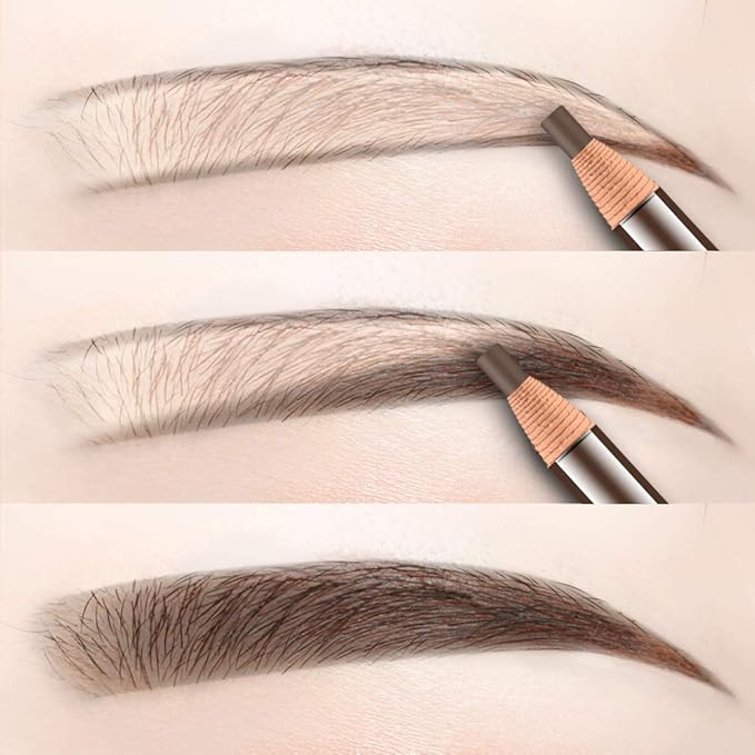 Long-lasting Waterproof Eyebrow Pencil with Pull Cord - Perfect for Marking, Filling, and Outlining - Tattoo Makeup for Waterproof and Durable Permanent Eyebrow Liners (Dark Brown)