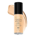 Milani Conceal + Perfect 2-in-1 Foundation + Concealer for a Flawless Complexion, Under Eye Corrector, Cover Redness and Imperfections, Waterproof and Sweatproof - 00B-Light