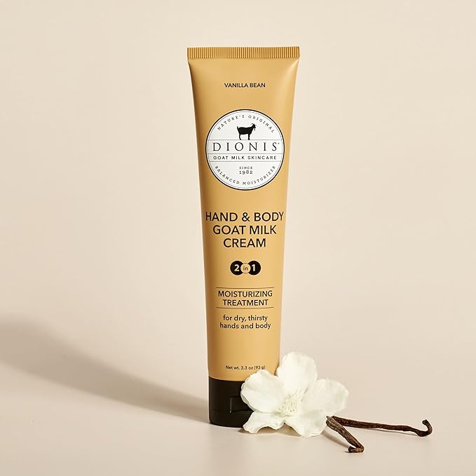 Dionis Goat Milk Hand & Body Cream Vanilla Bean 3.3oz (Pack of 1)