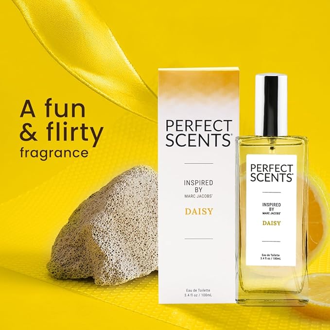 Perfect Scents Fragrances, Inspired by Marc Jacobs' Daisy, Women’s Eau de Toilette, CLEAN, Vegan, Paraben-Free, Phthalate-Free, Never Tested on Animals, 3.4 Fluid Ounces