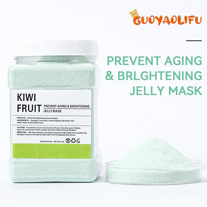 Jelly Masks for Facials Professional,Jelly Face Mask Skincare Hydrating,Jelly Masks Powder for Face Moisturizing,Smoothing,Deep Cleaning,Oil Contral,for All the Skin 23 Fl Oz(Kiwi Fruit)