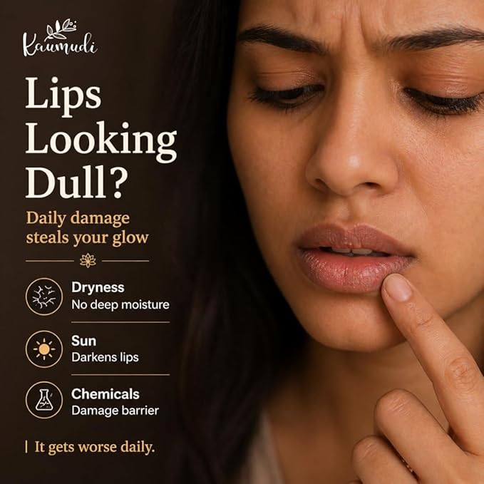 Handmade & Natural Lip Balm for Women & Men with Rose Damascena & Saffron Essential Oil (Cacao Lip)