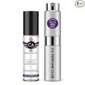 CA Perfume Duo Impression of Violet & Amber Absol For Women And Men Perfume Layering Set Long Lasting Travel Size EDP + Body Oil Roll-On Bottle 0.27 Fl Oz+0.33 Fl Oz