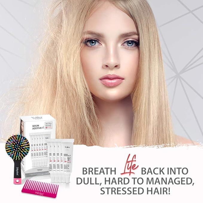 Punky Professional Serum Additive Kit with IntraBond Hair Repair Treatment – Strengthens & Protects Hair, Includes Free Detangler Brush & Comb, 6 Applications