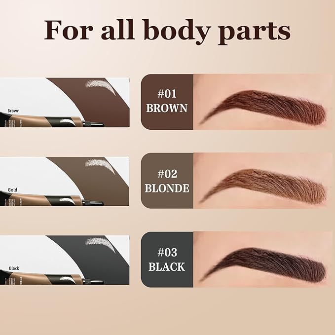 Long-lasting Waterproof Smudge-proof Liquid Eyebrow Gel/Tint, Sweatproof Eyebrow Dye Cream - Multifunctional Brow Definer for Salon Use, Eyebrow Dye for Women （BLONDE）