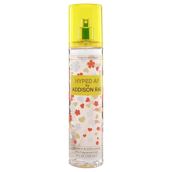 Addison Rae Fragrance Hyped - Fragrance Mist for Women - Woody Citrus Scent - Opens with Mandarin and Blood Orange - Vegan, Cruelty Free - 236 oz