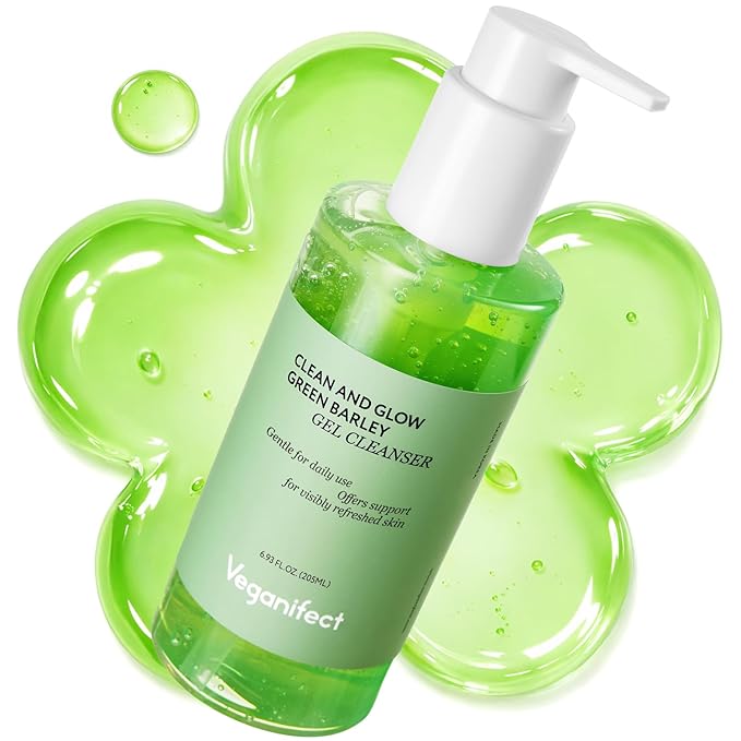 VEGANIFECT LHA Gel to Foam Cleanser, Low pH Gentle Daily Face Wash, Mild Pore Care & Hydrating Cleanser for Smooth, Balanced Skin, Korean Skincare 205ml/6.93 fl oz