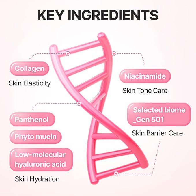 UIQ Biome Barrier Collagen Firming Hydrogel Mask, Skin Microbiome-Powered Face Mask, Radiance-Boosting Hydrogel Mask for Deep Hydration, Elasticity & Cooling Care, Korean Skin Care,1.41oz(40g) x 5ea