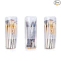 OCHEAL Makeup Brush Holders, 3 Pack of Makeup Brush Organizer Travel Case Retractable Plastic Travel Makeup Brushes Holder for Vanity Makeup Artist Brushes Storage Cup