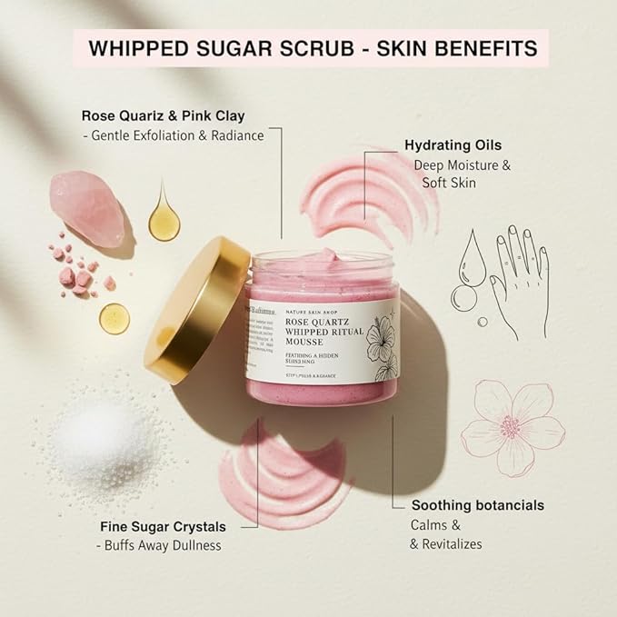 Nature Skin Shop Ginger & Lime Vitality Ritual Polish – Invigorating Whipped Exfoliating Body Scrub, 8oz
