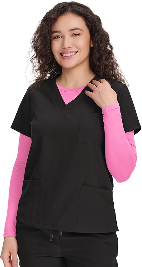 COZYFIT Scrub Undershirts Long Sleeve Women - Underscrub Comfort Tee