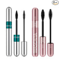 2Pcs 2 Step Lengthening & Volumizing Tubing Mascara, Smudge-Proof, Clump-Free, 2 in 1 Black Mascara For Natural Lengthening And Thickening Effect