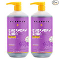 Alaffia Body Wash, EveryDay Shea, Lavender 2-Pack – Gentle Skin Cleanser, Shower Gel for Normal to Very Dry Skin, 32 Oz Ea