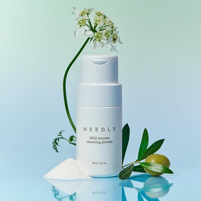 NEEDLY Mild Enzyme Cleansing Powder (2.11oz.) | Gentle Exfoliation Cleanser, Powder to Foam, Creamy Foam Ritual, Cleanse and Exfoliate in One Effortless Step
