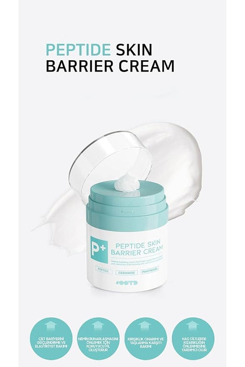 #OOTD Peptide Moisturizer Cream For Face, Dry Sensitive Skin Protection Barrier Cream For Aging Skin, Anti Aging, Hydrating, Peptide, Ceramide, Panthenol (1.69 FL.OZ)