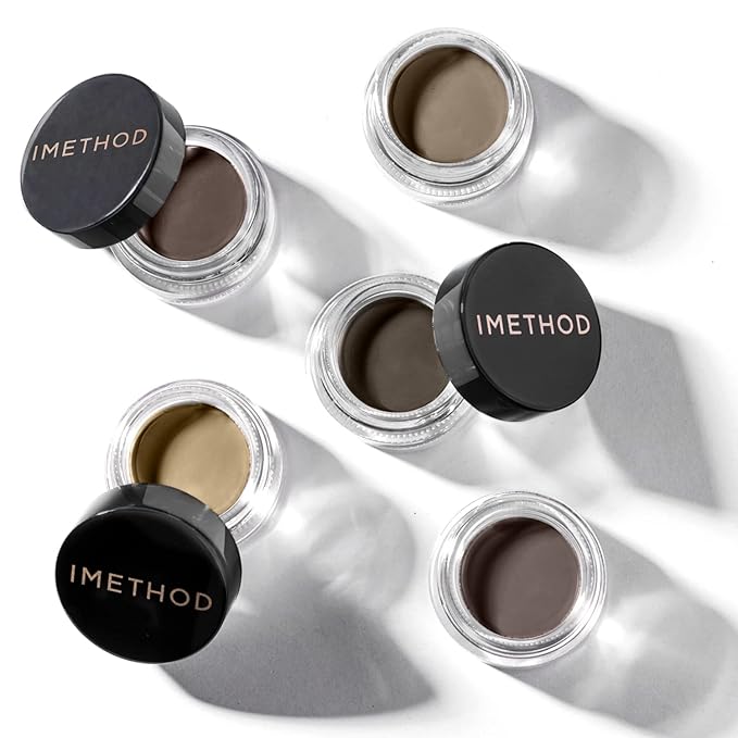 iMethod Eyebrow Pomade for Eye Brow Stamp Stencil Kit, Eyebrow Pomade Refill, Black Brown