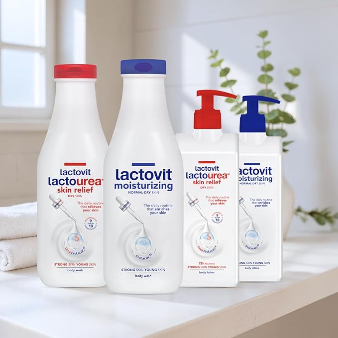 Lactovit | Lactourea Body Wash | Hydrating Shower Gel for Dry Skin | With Urea ProLactiC10 Complex, Lactic Acid & Pure Urea | Soft & Youthful Skin | Dermatologist Recommended | 600 ml