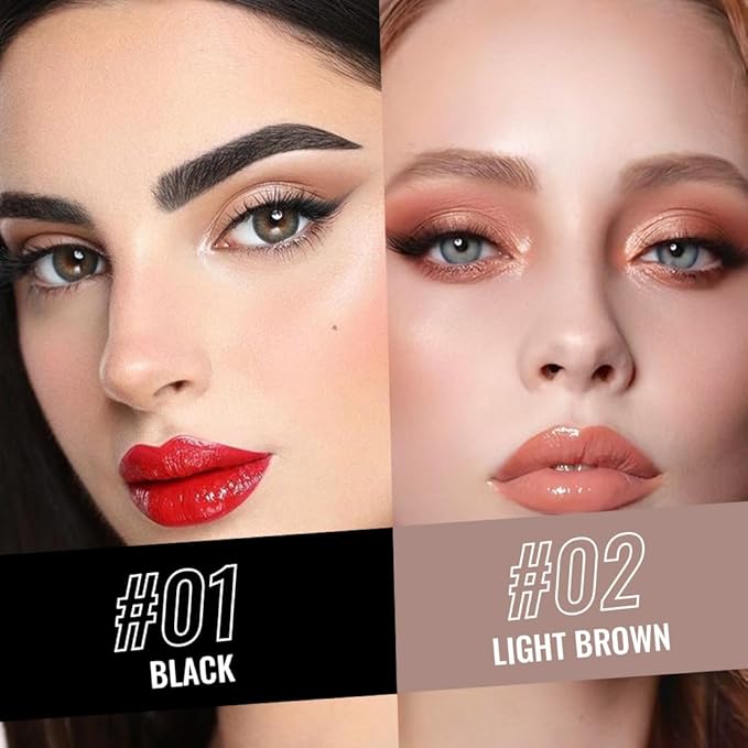 WanTuoluo Black Ultra-Fine Tip Eyebrow Pencils Pack for Women, 5Pcs Mechanical Precise Brow Pencil with Brush,Draws Tiny Brow Hairs, Defines, Fills Brows, Shapes, Contours, Combs, Waterproof (SET36-9)