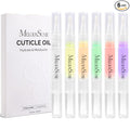 MelodySusie 6Pcs Cuticle Oil Pen Set,Nail Moisturizing Cuticle Oil Enriched with Vitamin E,Softens and Repairs Cuticles,Nail Strengthener,Protects Damaged Skin,Thin Nails,for Home and Salon Use