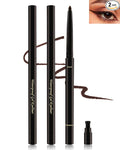 Brown Gel Eyeliner for Older Women, Waterproof Smudge-Proof Retractable Eyeliner Pencil, Long Lasting 24H, Matte Cream Eye Liner Waterline with Sharpener, Eye Liner for Women Sensitive Eyes-2Pcs