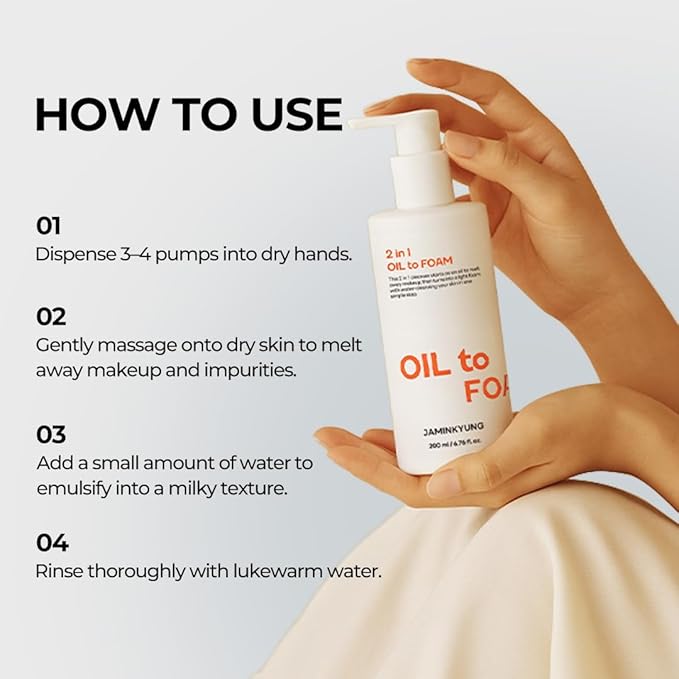 1-Step Oil-to-Foam Face Cleanser, Pore Minimizing & Blackhead Remover, Melting Cleansing Oil for Daily Makeup Removal, Sebum Control Korean Skin Care (6.76 fl oz)