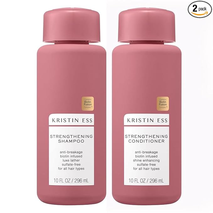 Kristin Ess Biotin Shampoo and Conditioner Set for Women - Sulfate Free + Color Safe - Volume + Thickening - Deep Repair - Thinning Hair + Hair Loss – Promotes Healthy Hair Growth + Anti-Breakage