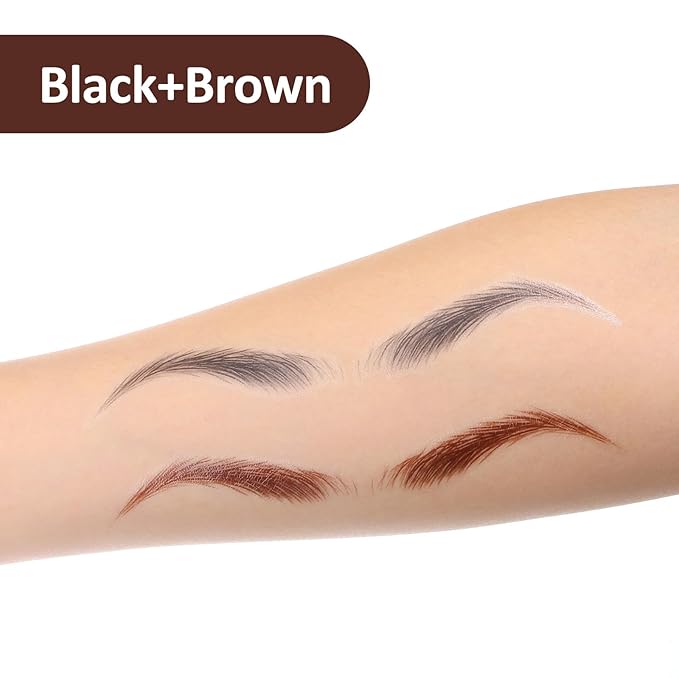 YUXIANLB 10 Sheets 4D Eyebrow Tattoo Stickers Waterproof Eyebrow Sticker Hair Like Natural Fake Eyebrows Peel Off Instant Transfers Brows Shaper Eyebrows Grooming Shaping Makeup Sticker for Women