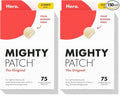 Mighty Patch Original Patch from Hero Cosmetics - #1 Hydrocolloid Acne Pimple Patches for Face, Shrinking Zits & Whiteheads in 1 Use, Nighttime Spot Pimple Stickers for Face, 75 Count (Pack of 2)