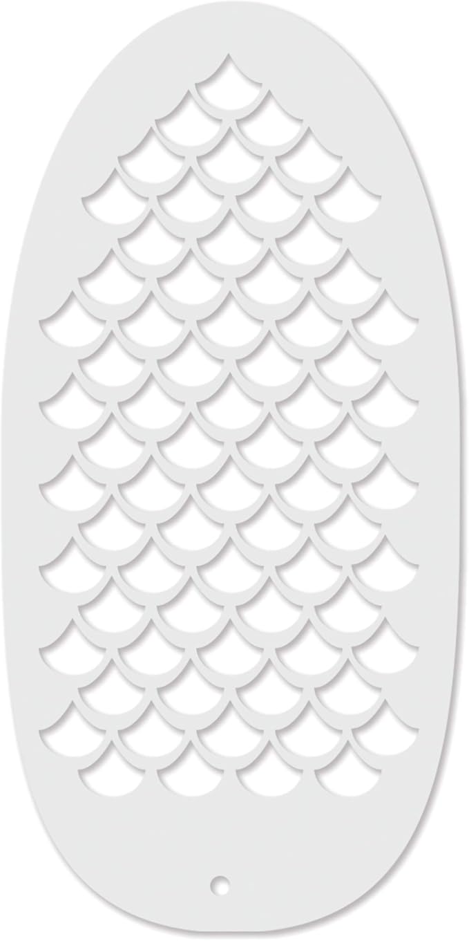 Stencil1FX - Mermaid Scales Eye Makeup Stencil for Costumes, Dress Up, Halloween, Cosplay, Face Painting, Raves, Festivals, Parades, Parties