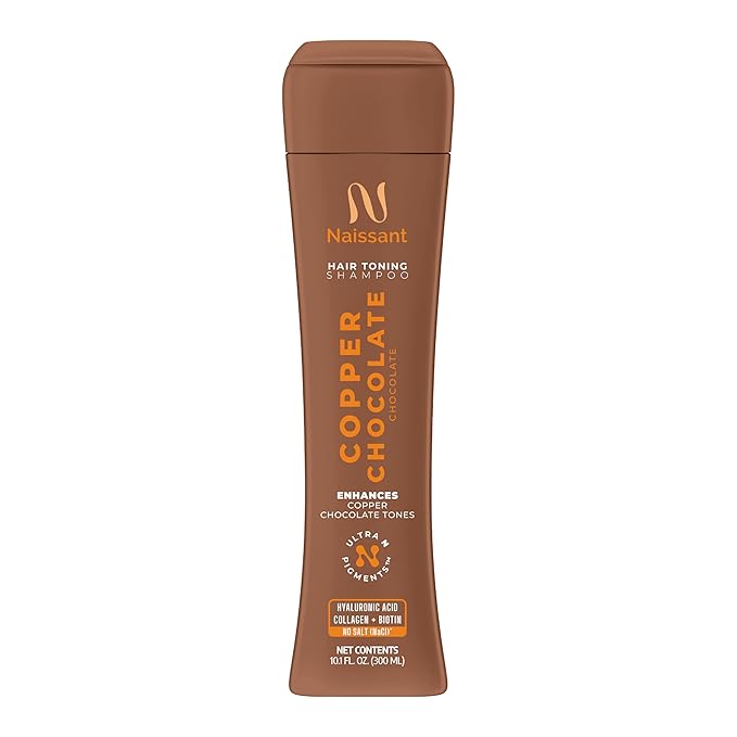 naissant Copper Chocolate Hair Toning Shampoo | Ultra High-Purity Pigments | Deposits Copper-Chocolate Tone | Hyaluronic Acid, Collagen & Biotin | Paraben, Ammonia & Sulfate Free | 10.1 Fl. Oz