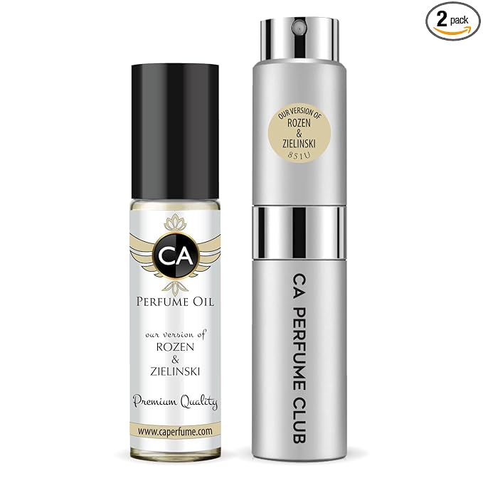 CA Perfume Duo Impression of Black Pepper, Amber & Neroli For Women And Men Perfume Layering Set Long Lasting Travel Size EDP + Body Oil Roll-On Bottle 0.27 Fl Oz+0.33 Fl Oz