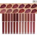evpct 12Pcs Matte Liquid Lipstick Set, Plum Mauve Maroon Wine Burgundy Red Waterproof Long Lasting Lipstick for Women,Lip Stain Lip Gloss Set Lip kit, 24 Hours Original Smudge Proof labial