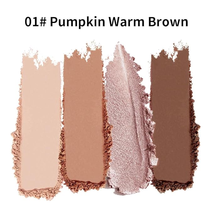 Neutral Nude Eyeshadow Palette, Matte Shimmer & Glitter Shades, Beige Brown Copper Taupe Warm Tones, Blendable Long-Lasting for Mature Women, Blue & Green Eyes, Natural Daily Makeup 02