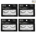 Ardell Faux Mink Lashes 814 Black - Natural False Eyelashes, Reusable Strip Lashes for Seamless, Flawless Look, 4 Pack