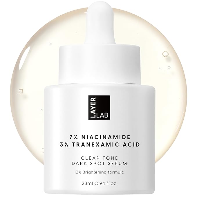 LAYERLAB Niacinamide 7% & Tranexamic Acid 3% Dark Spot Appearance Serum | 13% Radiance Complex Visibly Evens Skin Tone Look | Hydrating K-Beauty Skincare 0.94 fl.oz