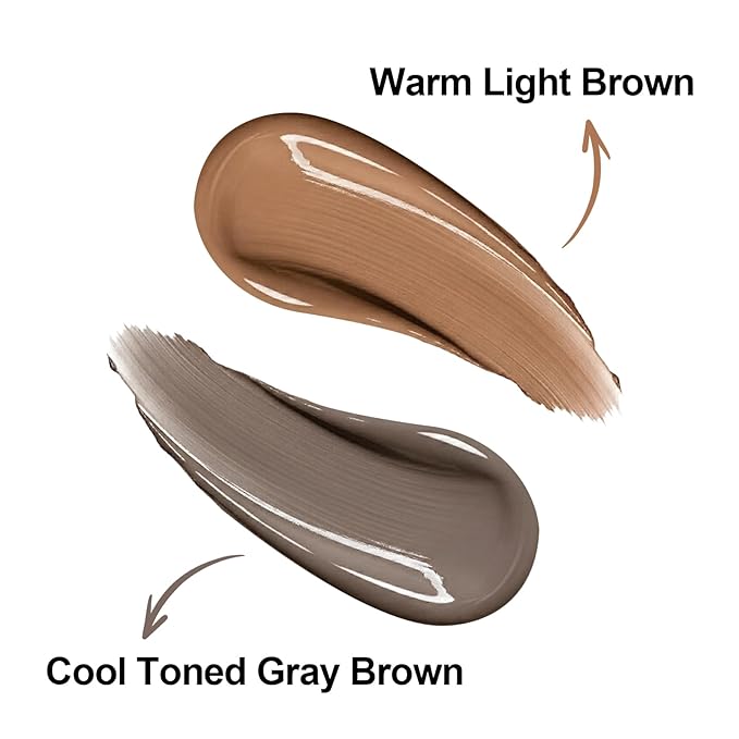 Erinde Dual Ended Liquid Contour Stick, Cool Toned Gray Contour & Warm Brown Bronzer, Lightweight Blendable Matte Cream Formula, Long Lasting Face Sculpting Makeup, Vegan & Cruelty-Free