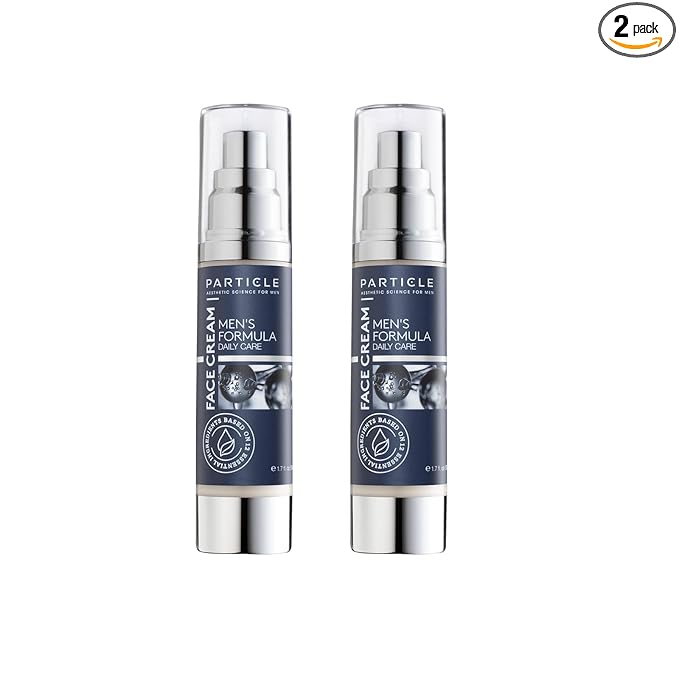 Particle 6-in-1 Face Cream for Men, Men’s Daily Hydrating Moisturizer with Vitamin C, Jojoba Oil, Vitamin E & Hyaluronic Acid, Skin Care Routine, Healthy Skin Support, Pack of 2, 1.7 FL OZ