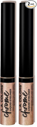 L.A. COLORS Liquid Eyeliner Collection, Chrome Rose Gold CLE806 (Pack of 2)