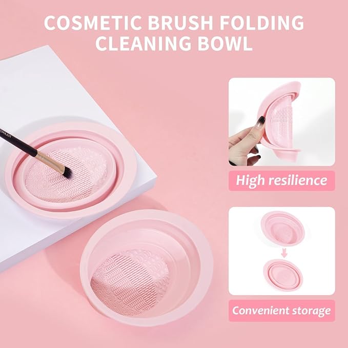 Makeup Brush Set, 42Pcs Makeup Tool Set Premium Synthetic Foundation Powder Concealers Eye Shadows Blush Makeup Brushes Kit with Makeup Sponge, Powder Puffs for Beginner & Professional