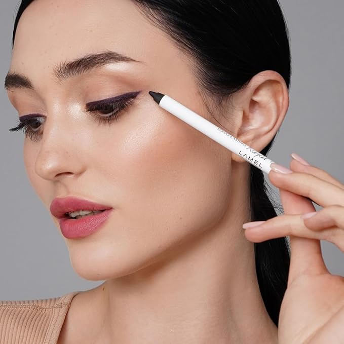 Lamel No Smudge Gel Eyeliner - Violet - Waterproof Eyeliner Pencil - 10-Hour Wear, Sharpenable, Contact Lens Friendly, Vegan - Creamy & Sweat Proof Pencil - Highly Pigmented - 404 Shade