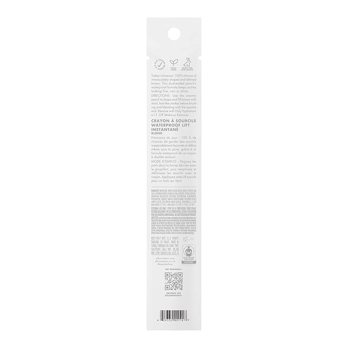 e.l.f. Instant Lift Waterproof Eyebrow Pencil, Precision Tip with Dual-Ended with Spoolie, Smudge-Resistant Formula for Natural, Long-Lasting Brows, Blonde (Pack of 2)