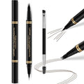 Eyebrow Pen,2-in-1 Waterproof Eyebrow Pencil with 4 Tip Microblading Brow Pen and Ultra-Precise Brow Pencil,with Dual-ended Eyebrow Brush,Eyebrow Makeup for Natural Looking - Light Brown