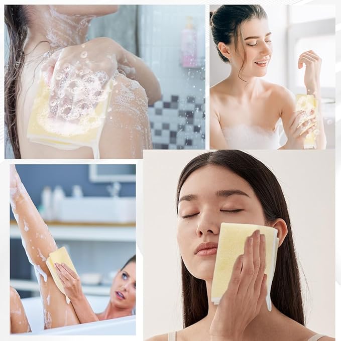 10 Pack Wash Cloths, Exfoliating Body Scrubber, Face Cloths for Washing Face, Beige Cotton/Nylon Washcloths