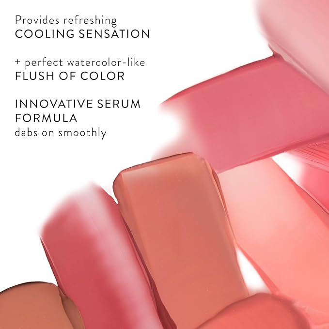 LAURA GELLER NEW YORK Serum Blush Tint, Lightweight Liquid Blush for Cheeks, Weightless Watercolor Sheer Finish, Refreshing Rose