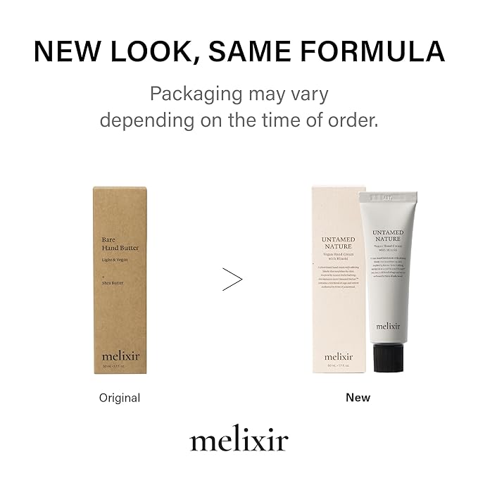 Melixir Vegan Hand Cream #Untamed Nature, Calming Forest Scented, Nourishes & Deeply Hydrates Dry Hands with Shea Butter, Non-Sticky & Velvety Finish, Travel Size, Korean Skincare (1.7 fl.oz./50ml)